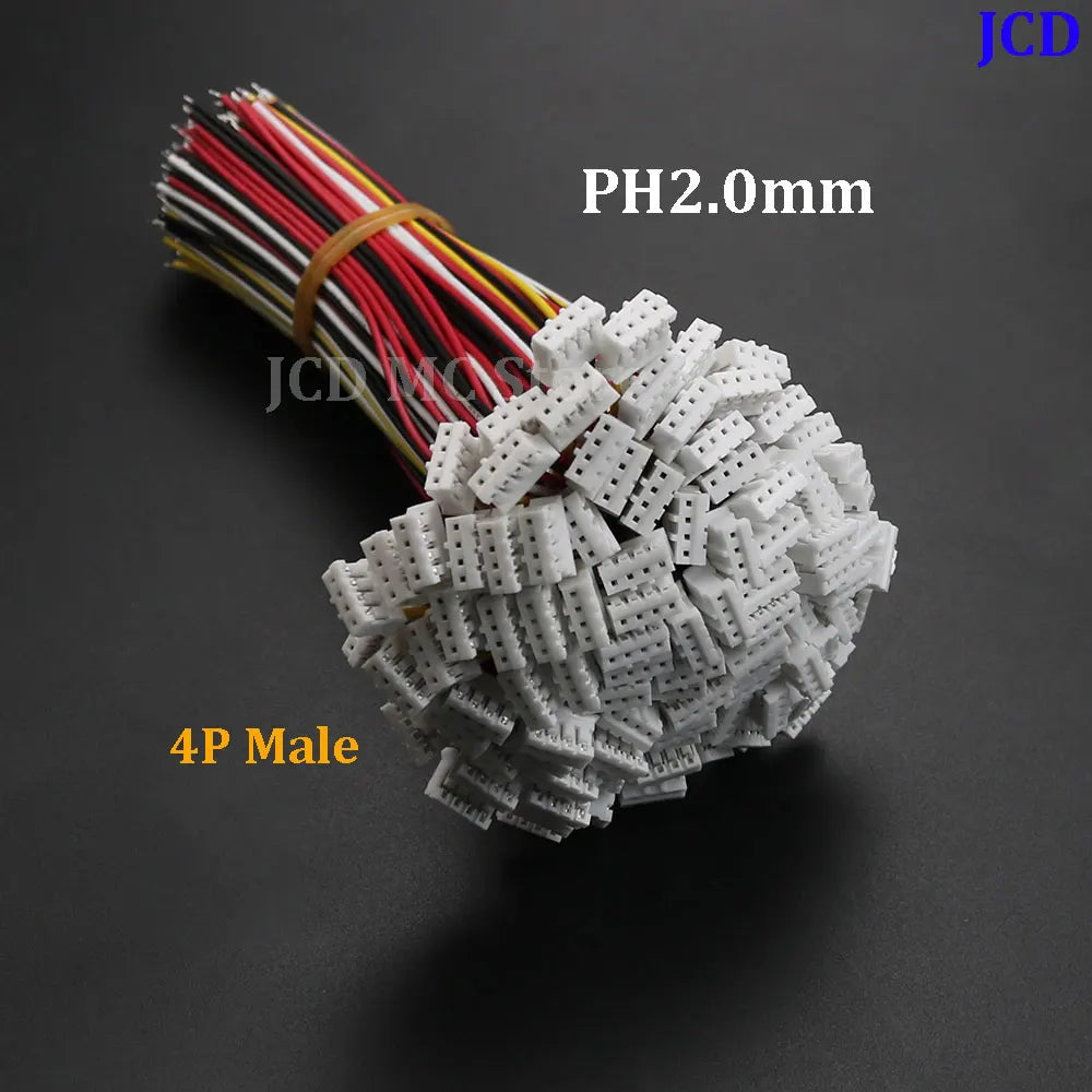 5/10PCS Mini Micro JST PH 2.0 Male Connector 2/3/4/5/6 Pin Way Plug Terminal Wires Cable for Housing PH 2.0 Socket Connector