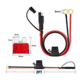 12AWG Terminal Fo Truck 12V SAE Cable Quick Release With Fuse Terminal Double O Connector Battery Charger Extension Adapter Wire