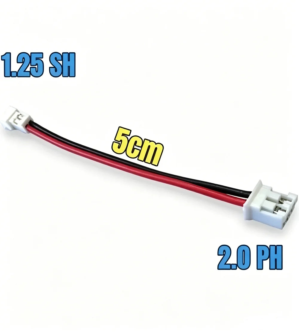 10pcs Mx1.25 To Ph2.0mm Terminal Wire Adapter Cable SH 1.25 Female To 2.0mm Male Connection Cable 2p 3p 4p
