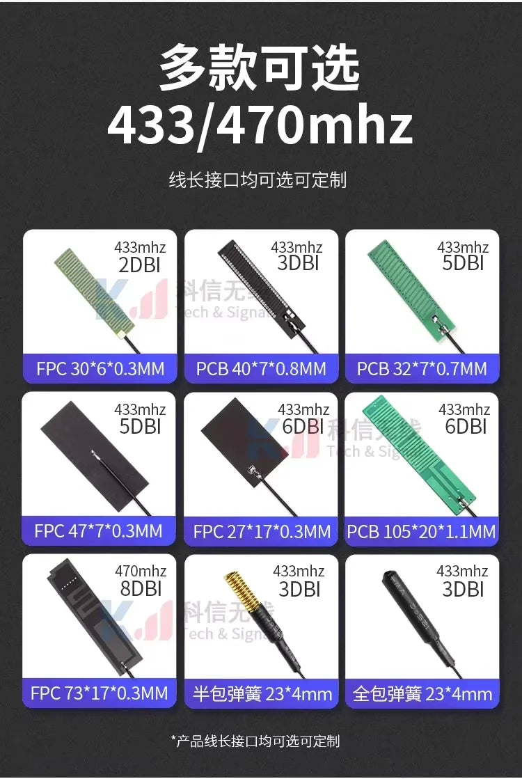 2Pcs/Lot 433MHZ/470MHZ/868MHZ/915MHz Built-In PCB Board Antenna Lora Bd+GPS Module High Gain Fpc Antenna