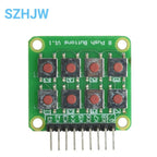 1-10pcs 2x4 / 4x2 Matrix Keypad Module, 8 Push Button Keyboard for MCU Arduino Raspberry Pi External Input Expansion