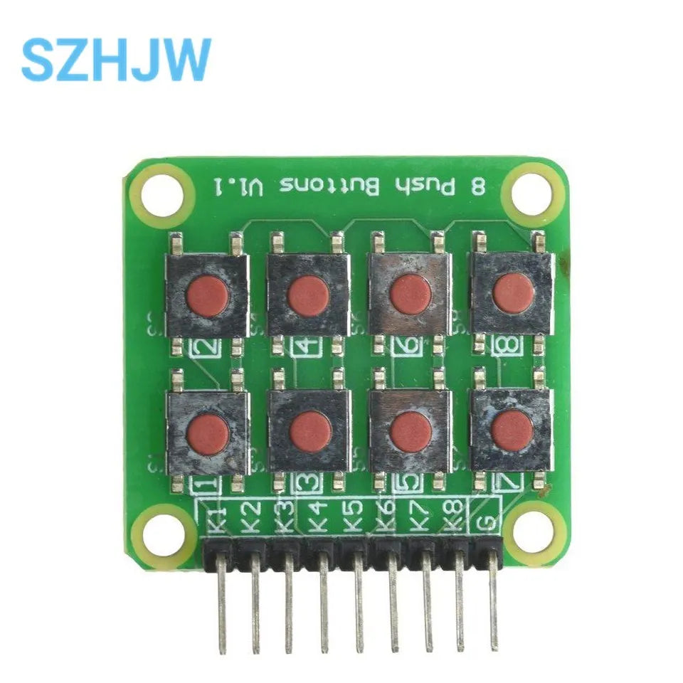 1-10pcs 2x4 / 4x2 Matrix Keypad Module, 8 Push Button Keyboard for MCU Arduino Raspberry Pi External Input Expansion