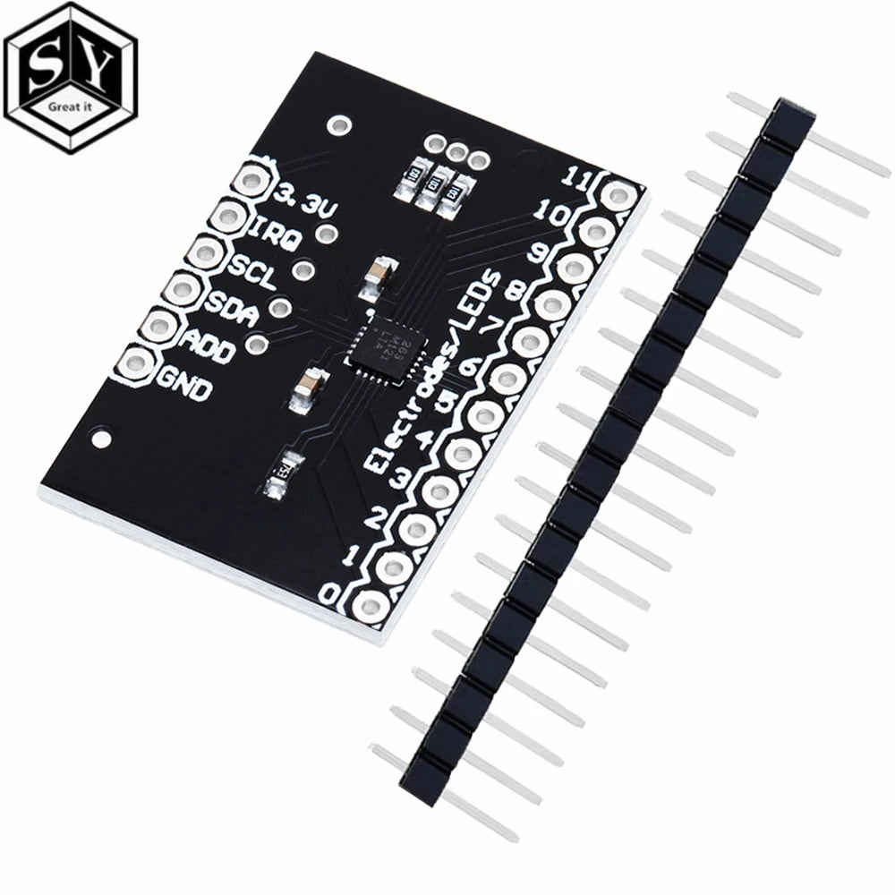 MPR121 V12 I2C Capacitive Touch Sensor Breakout Board for Arduino Compatible Keyboard Development Module
