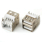 10PCS USB Interface Double-Layer USB Socket Type A Standard Port Male and Female Solder Socket DIP Straight Bent Pin PCB Socket