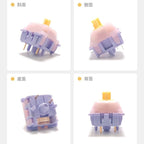 MMD Princess V5 Ultra Switch Linear Tactile 5Pin 38/45/53/48/60g Mechanical Keyboard Switches HIFI Milk Shell SMD Factory lubed