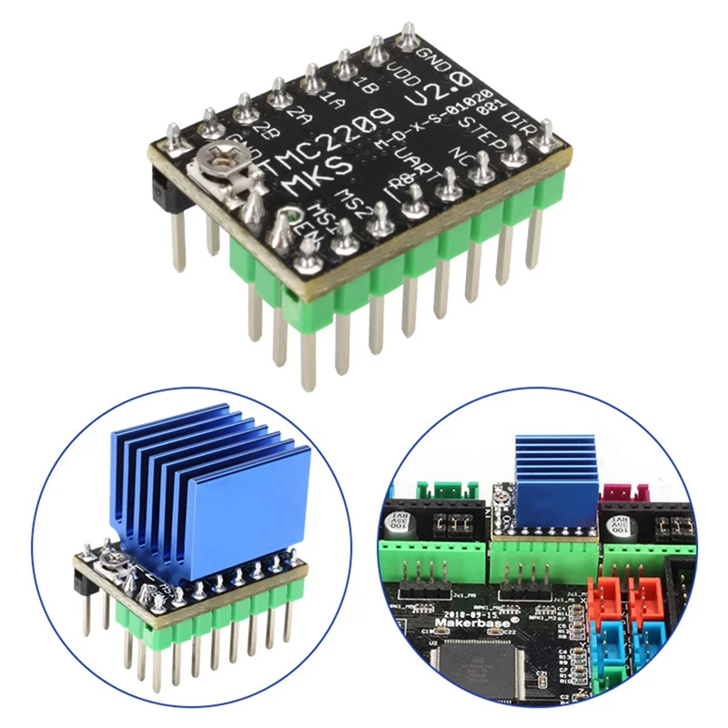 4Piece TMC2209 V2.0 Stepper Motor Driver For Ender 3 E3D V3 Control Board 3D Printer Parts Replace A4988 With UART Support