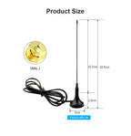 433MHz High Gain Whip Magnetic Antenna SMA Male 433M Wireless Module LoRa Spread Spectrum WiFi Omnidirectional