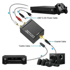 Analog To Digital ADC Audio Converter Optical Coax RCA Toslink Audio Sound Adapter SPDIF Adaptor for Apple TV for Xbox 360 DVD