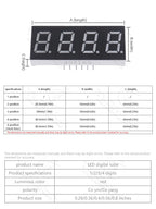 5PCS LED Digital Tube Display 0.28/0.36/0.4/0.56/0.8-Inch 1/2/3/4-Bit 7 Segment Common Cathode/Anode Red/White/Yellow/Green/Blue