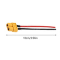 XT60 Connector Male Female 16AWG 10cm Extension Cable, Solar Panel Adapter Plug Wire for Drone RC Car RV Battery Charging