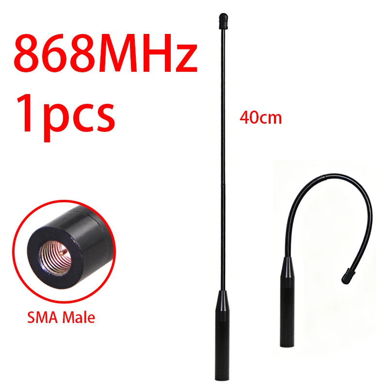LoRa Module Antenna for Meshtastic 868MHz 915MHz Soft Antenna Omni High-Gain Whip Antenna SMA Head Connector 20CM 40CM Flexional
