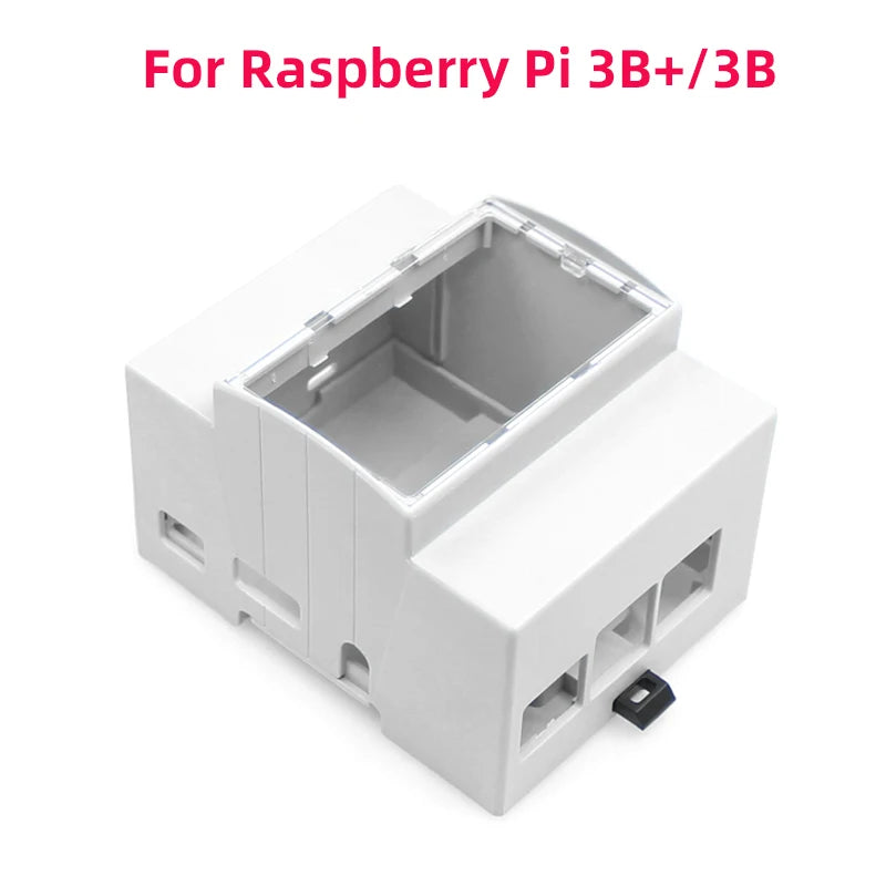 Raspberry Pi 5 4 3 ABS Case Electrical Box DIN Rail Modular Shell Optional Alumium Heatsink Cooling Fan for Pi 4 /3B+ /3B