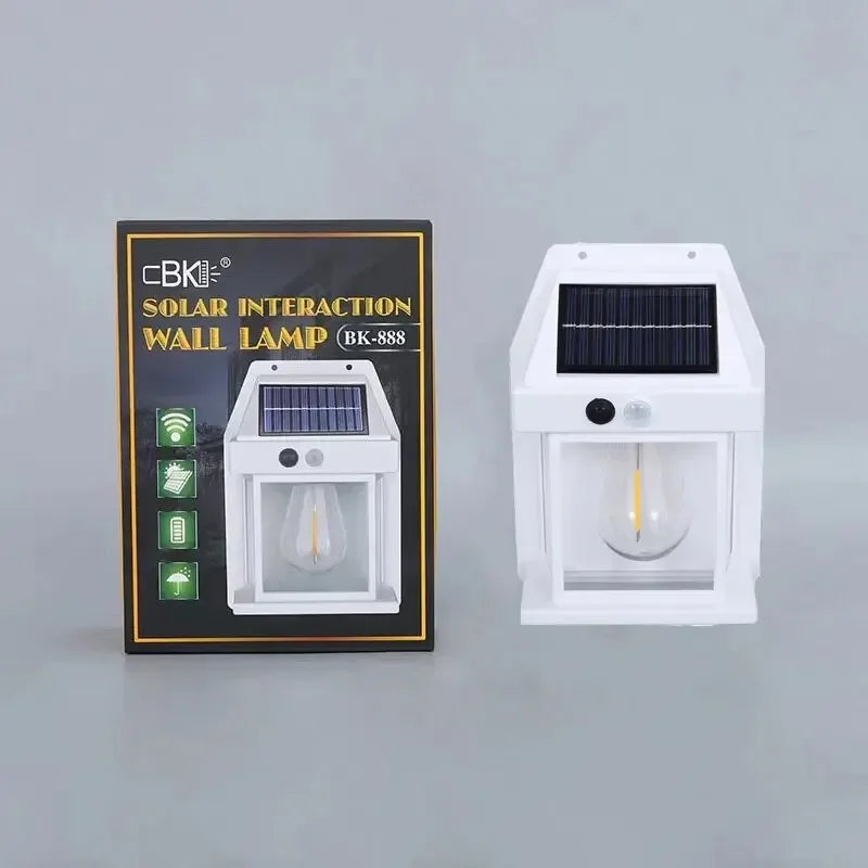 Solar Wall Lights Outdoor Tungsten Waterproof Wireless Motion Sensor Security Lamps Dusk to Dawn Lighting for Garden 1~8PCS 2026