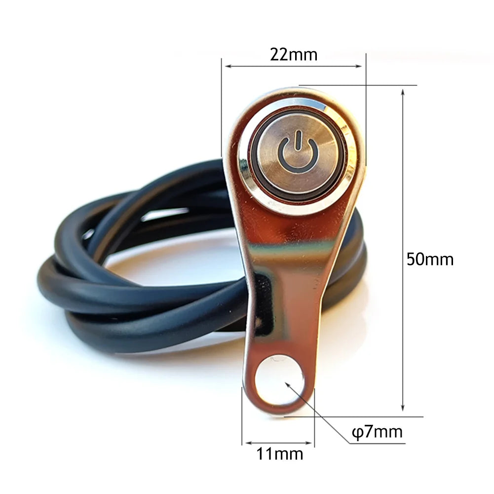 LED Motorcycle Switch ON+OFF Handlebar Mount Aluminum Alloy Waterproof 12V Fog Light Lamps Motorbike Horn Push Button Switch