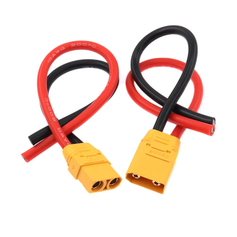Xt90 Male and Female Connector Aircraft Model Lithium Battery Connector Xt90s Electrical Adjustment Gold-Plated Cable Plug