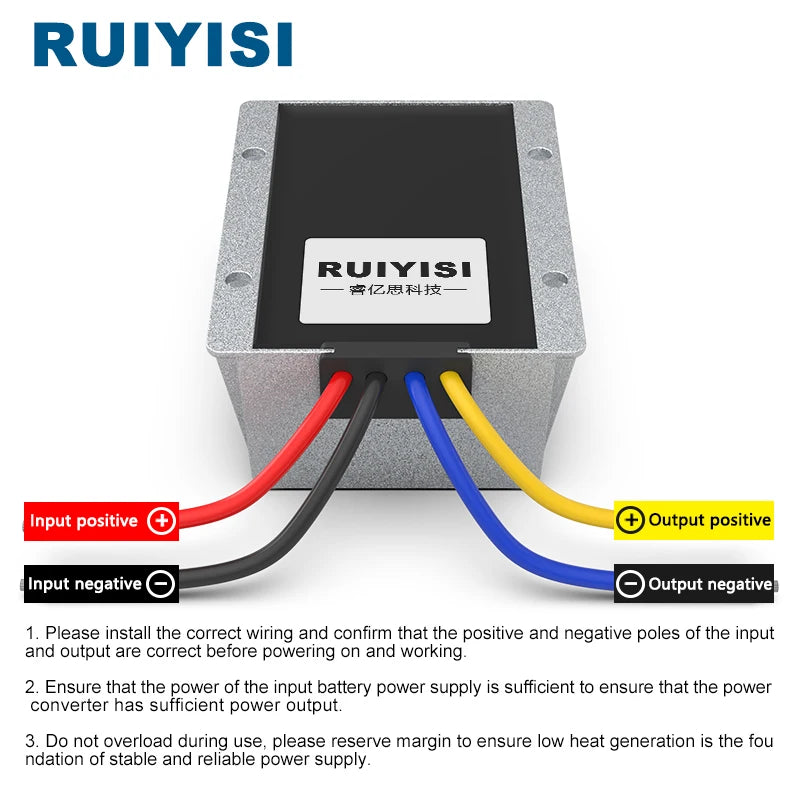 RUIYISI DC Isolated Power Converter 12V to 12V Voltage Regulator 130V120V90V80V72V60V36V48V24V to 24V 5V Voltage Regulator Modul