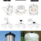 Tuya WiFi or ZIgbee Ultrasonic Water Level Sensor Wireless Gauge Water Tank Level Monitor Waterproof IP65 Water Leak Detector