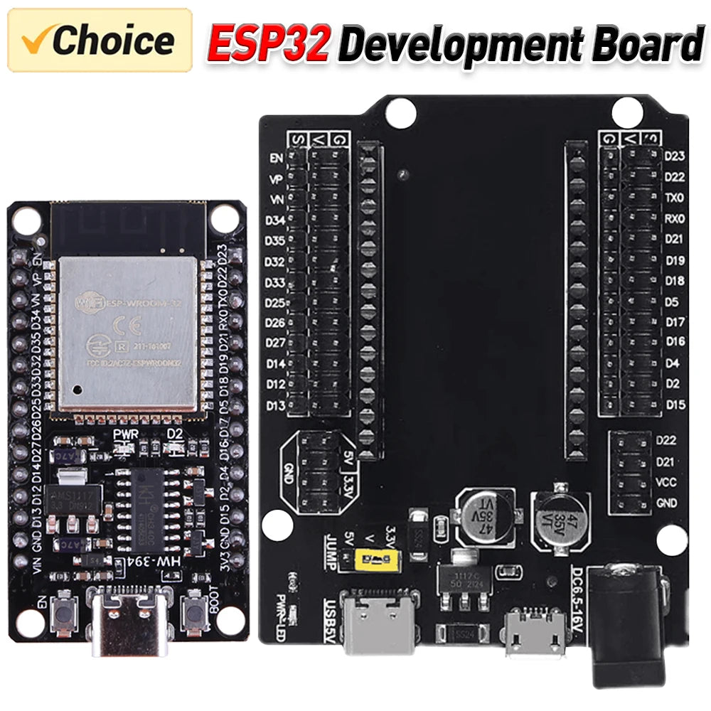 ESP32 Expansion Board Compatible with ESP32 WiFi+Bluetooth Dual Core ESP32-DevKitC-32 ESP-WROOM-32 Development Board 30Pin