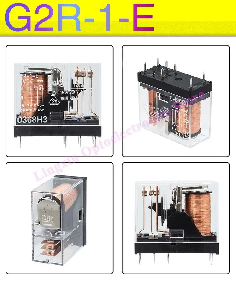 20Pcs/Lot Power Relays G2R-1-E 5VDC 12VDC 24VDC 8PIN 16A 250VAC 30VDC SPDT Relay G2R-1-E-12VDC G2R-1-E-24VDC 100% Orignal New