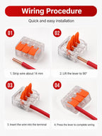 10-150PCS Universal Electrical Quick Wire Connectors 2/3/4/5 Port Plug-in Terminal Block DIY Cable Kit 28-12AWG 250V 32A