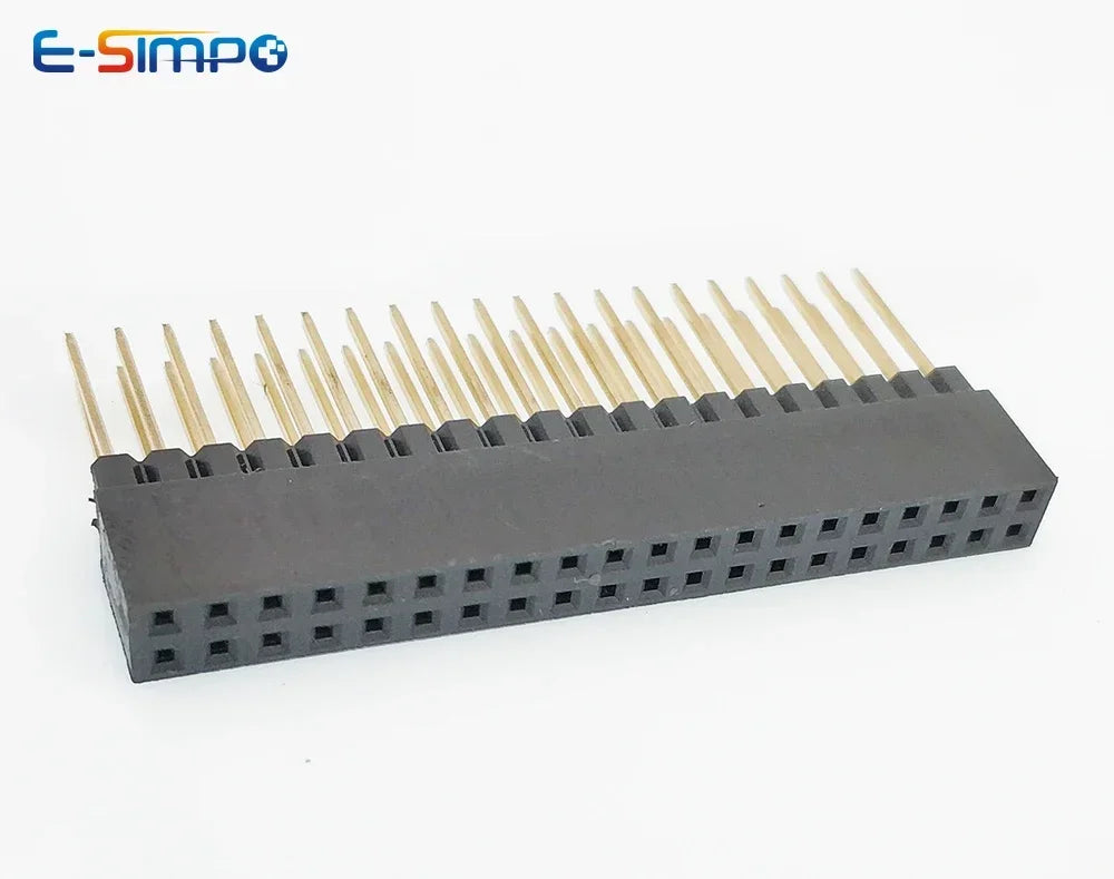 10pcs 2.54mm PC104 Industrial Long Square Pin 2X16P 2X20P 2X25P/32P/40P PH8.5+2.5mm Double Row Gold Motherboard Female Header