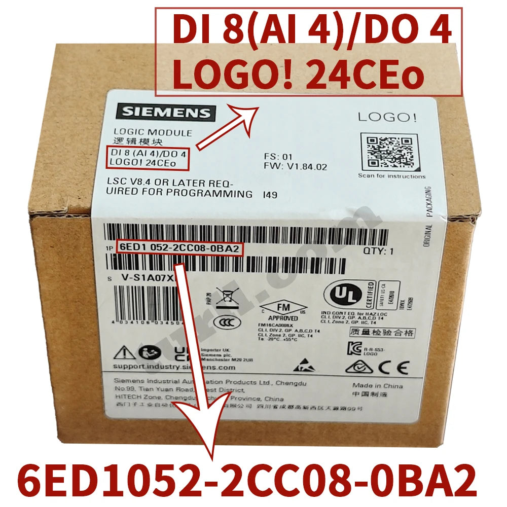 SIEMENS PLC logo, 6ED1052-1MD08/1CC08/1FB08/1HB08/0BA2, 6ED1055-1FB00/1MB00/1MA00/1MM00/1NB10/1FB10-0BA2, Original Brand New