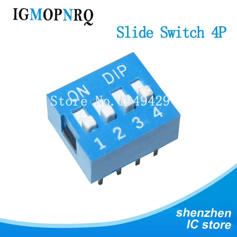 10pcs Slide Type DIP Switch Module 1 2 3 4 5 6 7 8 PIN 2.54mm Position Way DIP Blue Pitch Blue Snap Switch Dial Switch