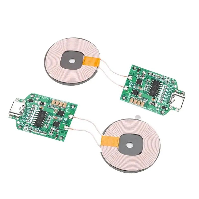 ♦15W Type-c Wireless Charging Module Coil Transmitter Board High Efficiency Inductive Charger DIY Circuit Module