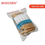 300PCS 150PCS 30values Each 5/10PCS 1~750 1K~820K Ohm 1/2W 1W 2W 3W Resistance 1% Metal Film Resistor Assortment Kit Set
