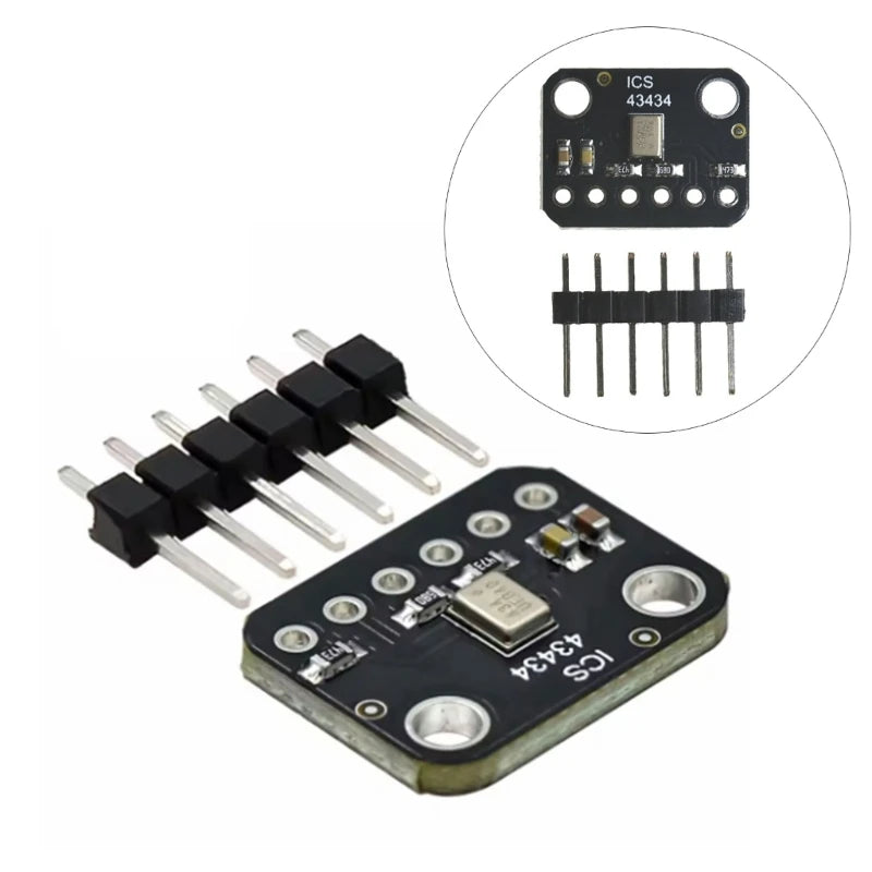 ICS 43434 Low Cost I2S Digital Microphone Module Low Pass Filter Wide Frequency Response For Auditory Applications