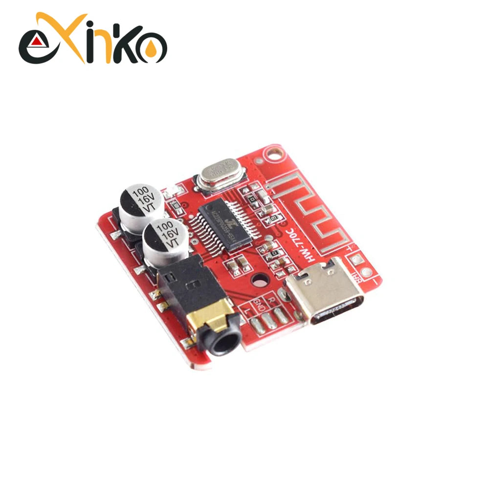1-10PCS Bluetooth Audio Receiver Board Bluetooth 5.1 MP3 Lossless Decoder Micro USB 3.5mm Audio Output Amplifier Module Type-C