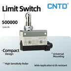 CNTD CZ-7311 IP64 Waterproof Heavy Duty Mini Horizontal Limit Switch Panel Mount Roller Plunger Self Reset 10A 380V