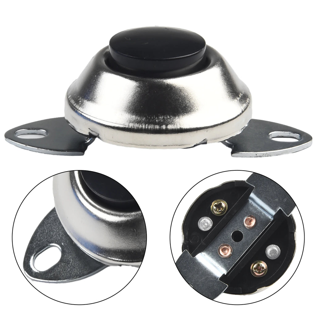 12V Switch Push Button Waterproof Metal Car Boat Track Horn Engine Start Starter 2 Holes 500v DC 100 MOhm Mi Universal