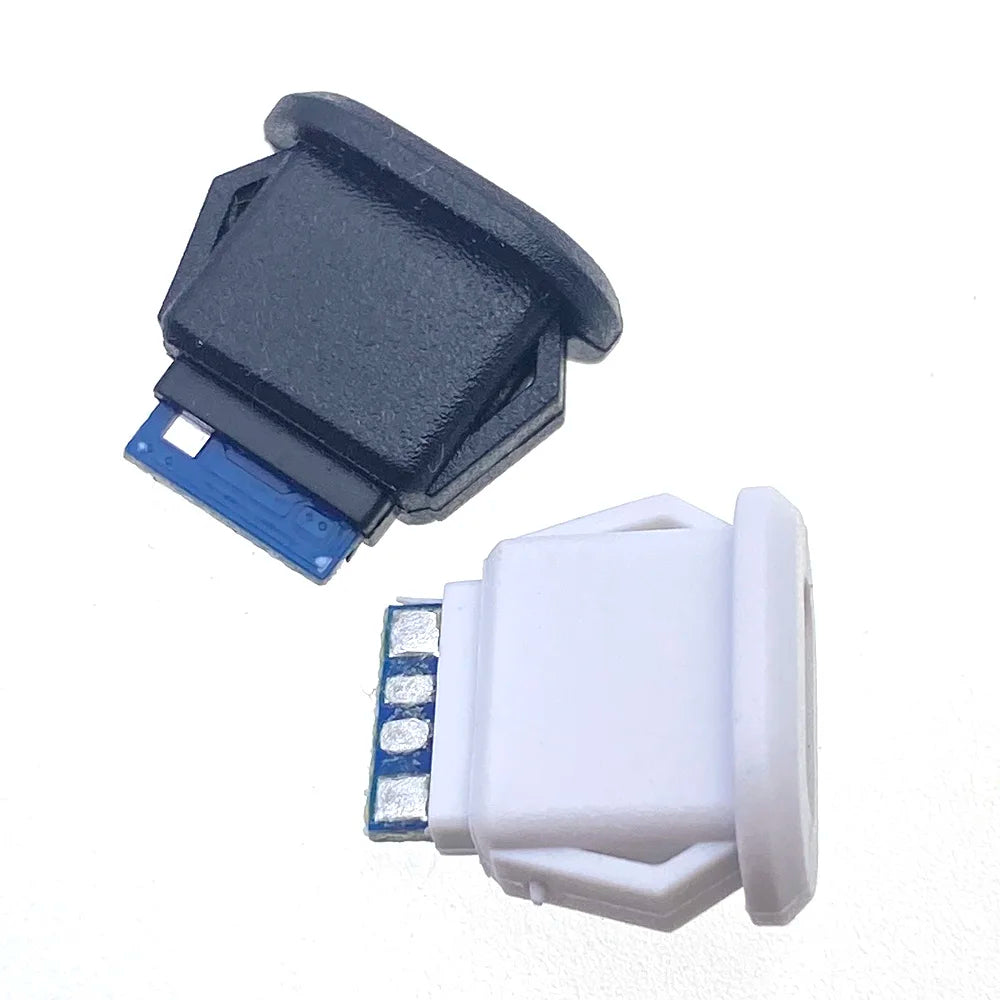 2-10pcs Buckle Female USB Type-C Waterproof Connector 5pin 6pin 5A High Current Fast Charging Socket USB-C Charging Plug