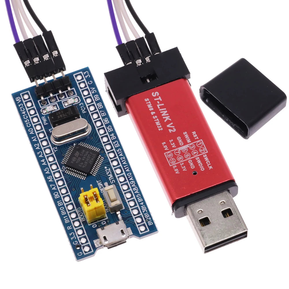 STM32F103C8T6 STM32F103C6T6 ARM STM32 Minimum System Development Board STM32F401 STM32F411 + ST-LINK V2 Download Programmer