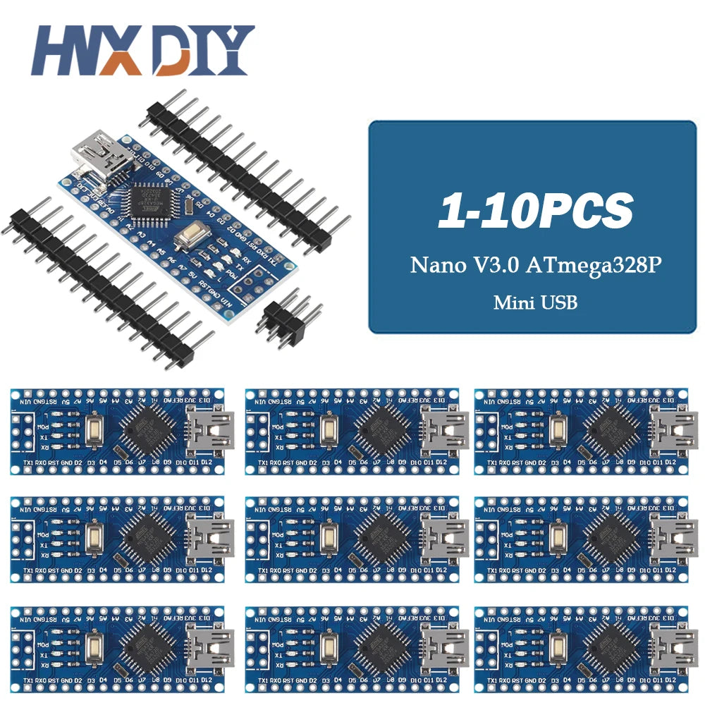1-10pcs For Nano V3.0 Micro Controller Module ATmega328P Module Nano Board CH340 USB Cable Compatible with Arduino Nano V3.0