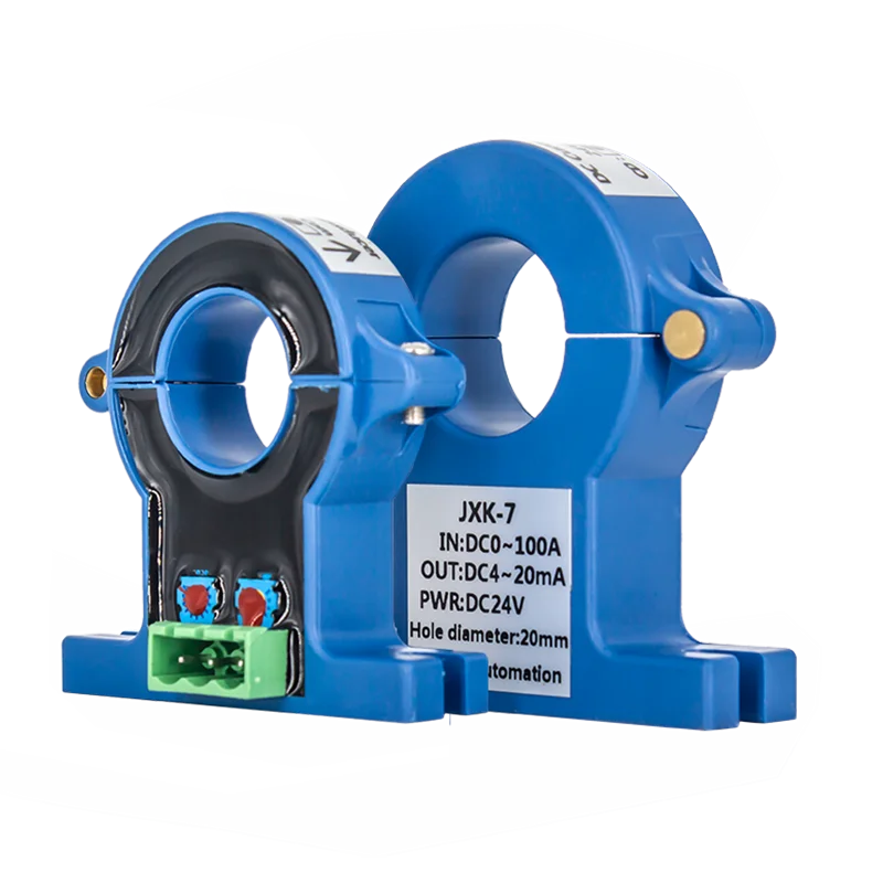 AC/DC0-1000A Hall Current Transmitter DC0-30A DC0-100A to 4-20mA 0-10V Output Open Loop 20mm 38mm Split Core Current Transducer