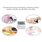 Multifunctional Kitchen Timer Alarm Clock Practical Kitchen Tools Supplies For Home Cooking Camping New