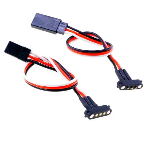 1/5 Pairs Magnetic Snap-on JR Servo Extension Cable for RC Drone Glider Airplane Models 60 CoresDIY Upgrate