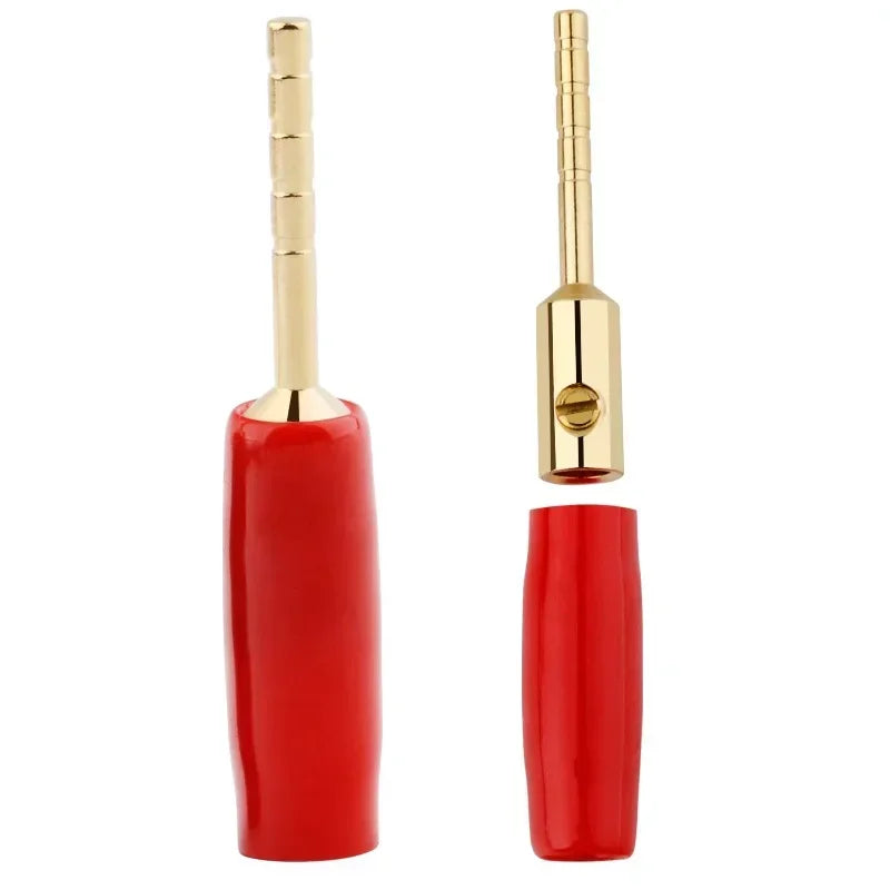 4/10Pcs 2mm Banana Plugs Elbow Bend Pin Male Straight Plug Banana Plug Connector for Audio HIFI Speaker Adapter