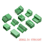 2.54mm Pitch KF2EDG PCB Screw Terminal Block 2P 3P 4P 5P 6P 7P 8P 9P 10Pin Male Plug Female Socket Pin Header Wire Connector