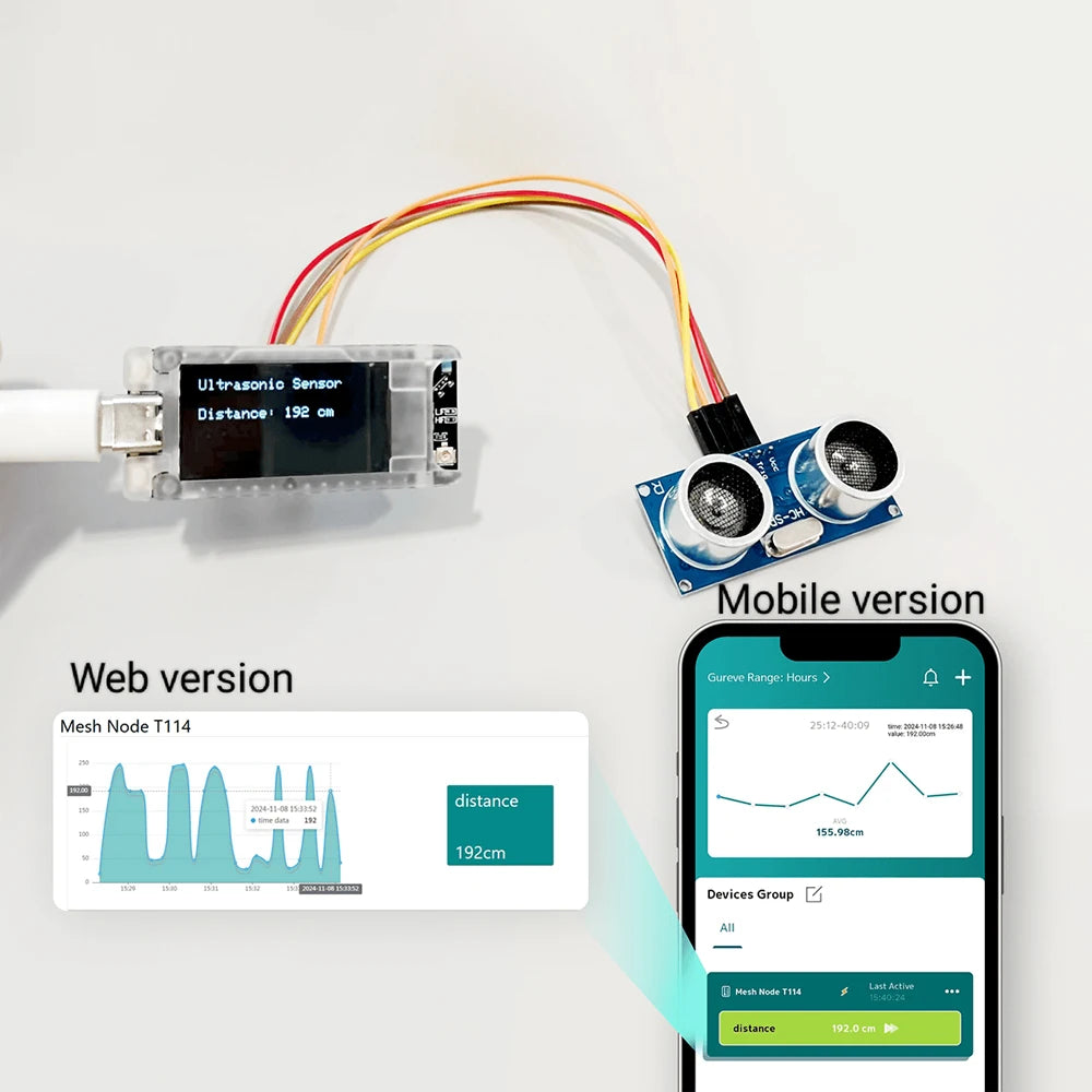 New Heltec Meshtastic Tracker  T114 V2  nRF52840 SX1262 LoRaWAN LoRa Arduino IOT Positioning Devboard GNSS Mudule BLE