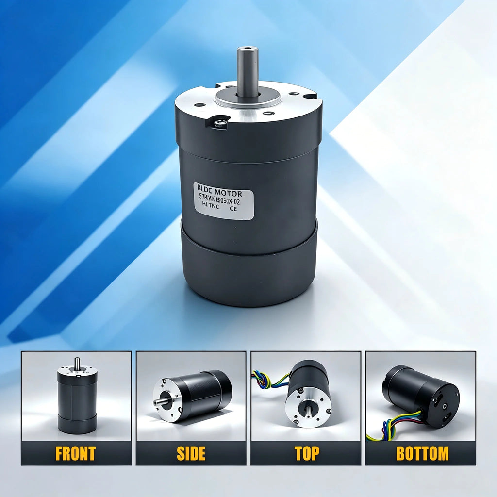 100W BLDC Motor with RS485 Driver Hall Sensor Support 3000 5000 10000 RPM Speed Adjustable DC Brushless Motor Kit DC 12-48V