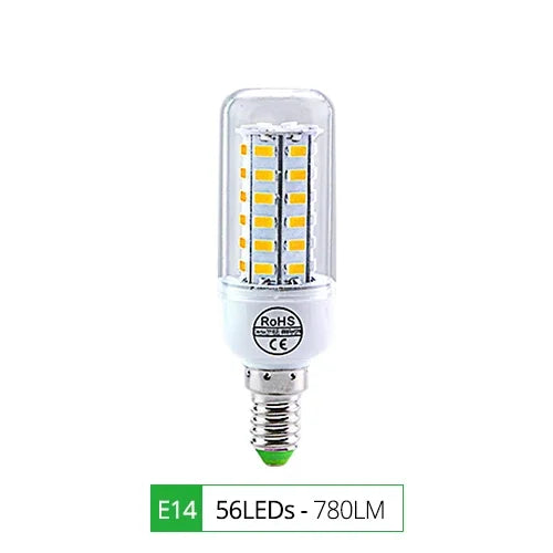 E27 LED Lamp E14 LED SMD 5730 220V Corn Light Bulbs 24 36 56 72LEDs Lamparas LED Chandelie Ampoule Led Light For Home Decoration