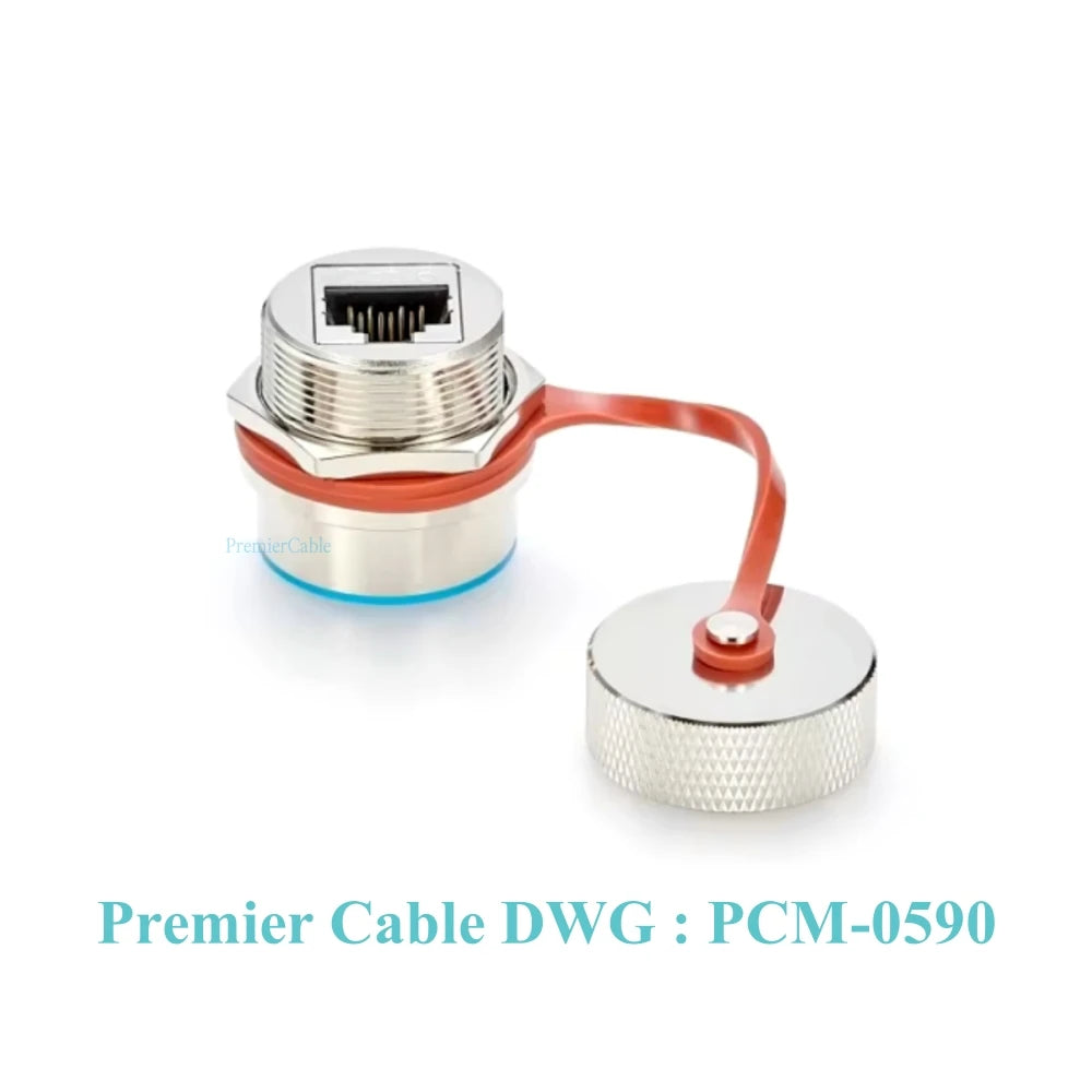 Rugged IP67 Waterproof RJ45 8P8C Female to Female Ethernet LAN Pass Through Coupler RJ45 Flush Panel Mount Socket Extender