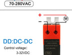 LCTC 10A 25A 40A DIN Rail Solid State Relay Single Phase SSR With Heatsink DC Control AC/ AC Control AC/ DC Control DC
