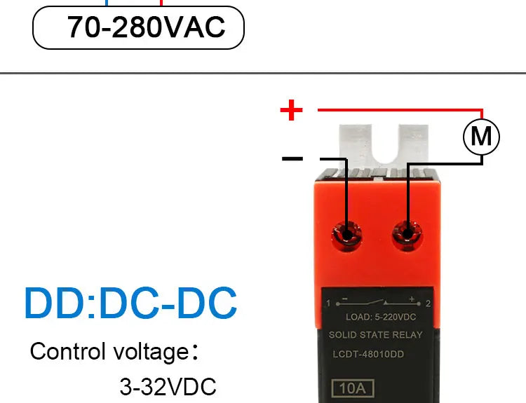 LCTC SSR Solid State Relay 10A 25A 40A DIN Rail Mounted Single Phase Relay With Heat Sink DC To AC DC To DC AC To AC 3-32VDC