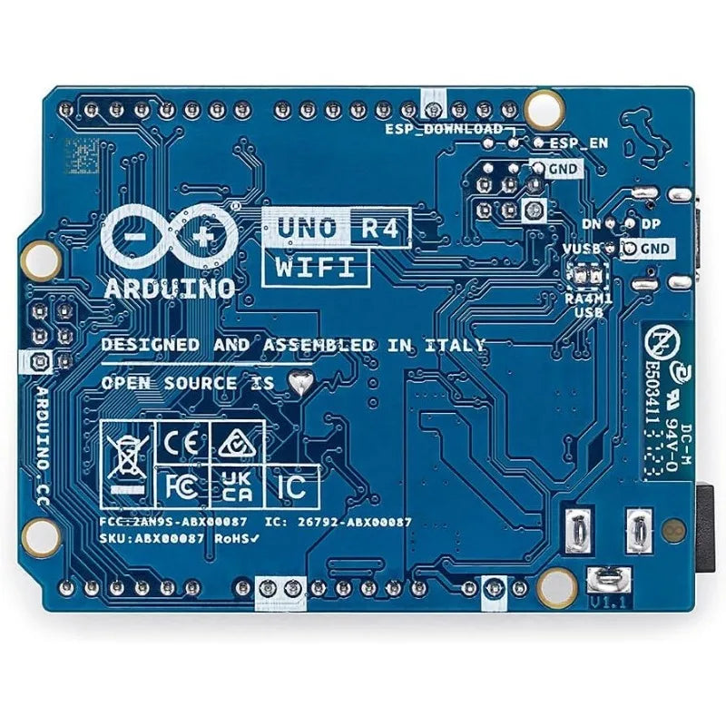 Arduino UNO R4 WiFi [ABX00087] - Renesas RA4M1 / ESP32-S3 - Wi-Fi, Bluetooth, USB-C, CAN, DAC, OP AMP, Qwiic Connector, 12x8 LED