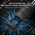For Starlink Mini PD100W USB C Female to DC5521 Male Connector Charge Barrel Jack Power Adapter C to DC/D to D Power Adapter