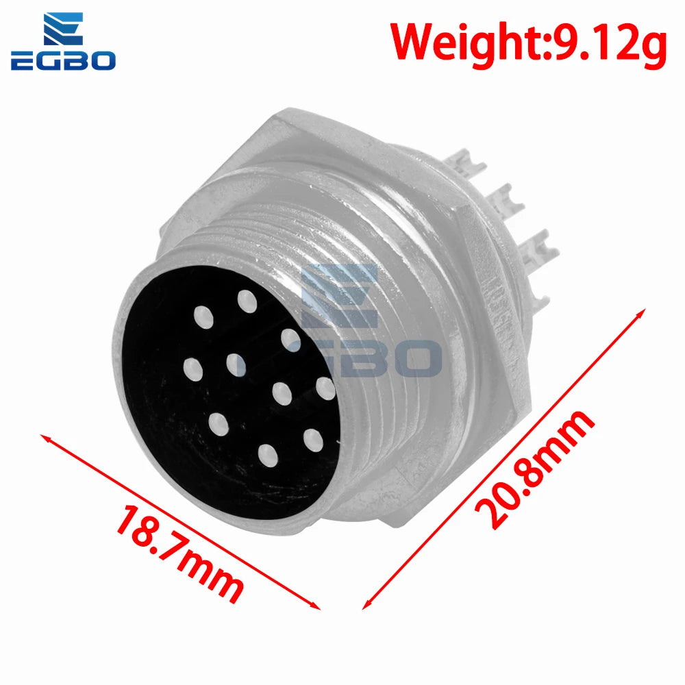 2-7 Pin GX16 Aviation Connector, Metal Male Plug Female Socket Industrial Wiring Terminal Adapter